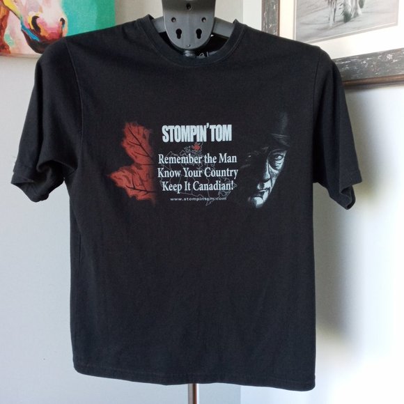 Stompin Tom Proud Canadian black Tee - Picture 1 of 7